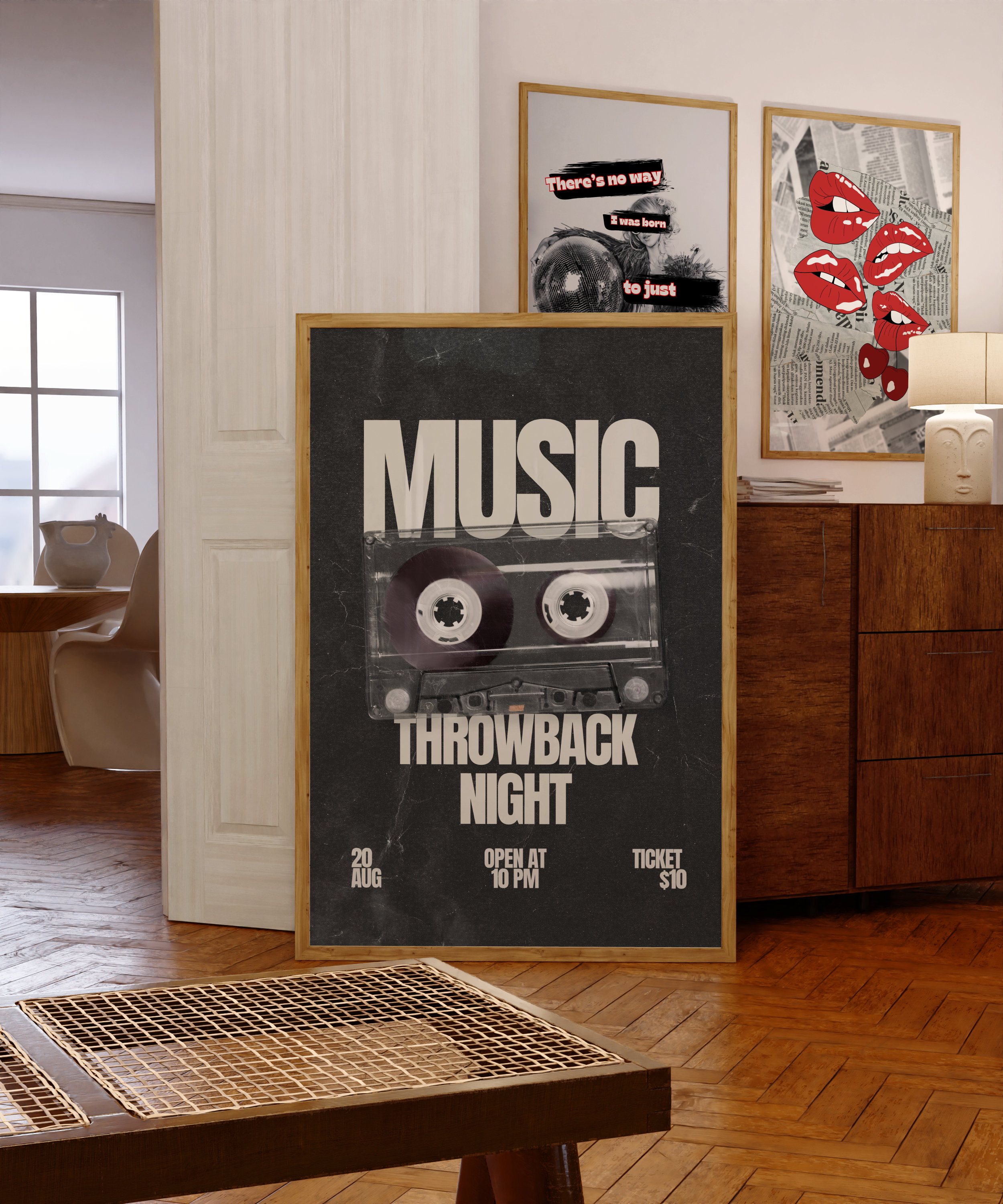 Retro Music Poster | Music Wall Art | Cassette Tape Wall Art