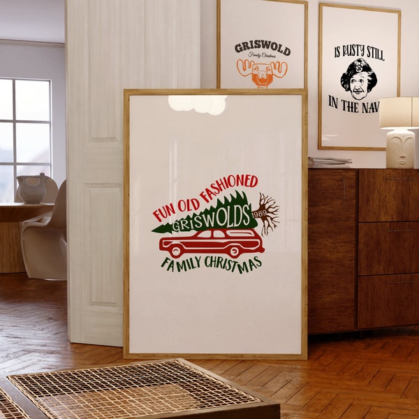 Fun Old Fashioned Family Christmas | National Lampoon's Christmas Vacation | Chevy Chase National Lampoon's Christmas | Griswold Tree Print
