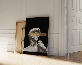 Modern Statue Wall Art | Minimalist Wall Decor | Statue Print | David Statue Wall Art | Eclectic Home Decor | Statue Art Print