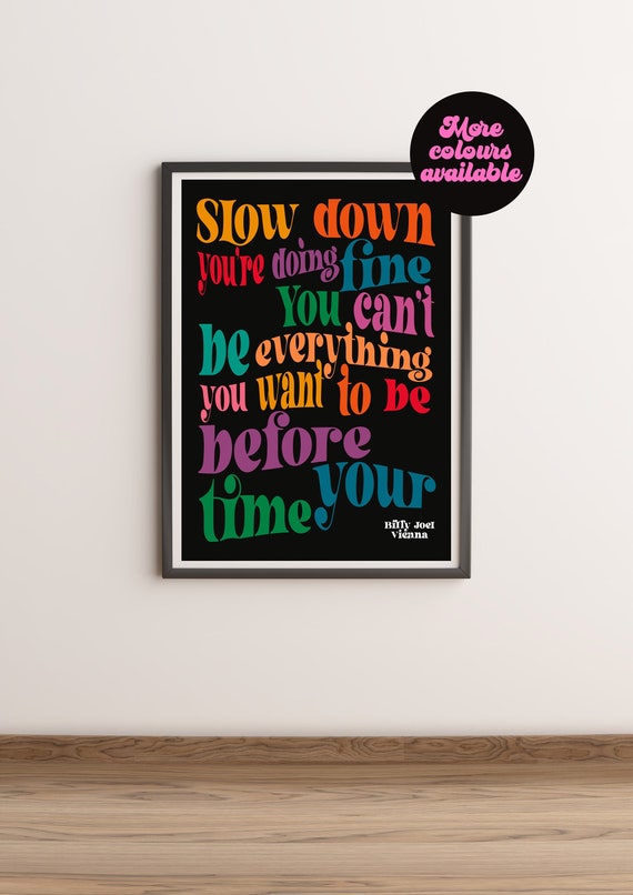 Billy Joel Inspired Print Vienna Poster Billy Joel Gifts Etsy UK