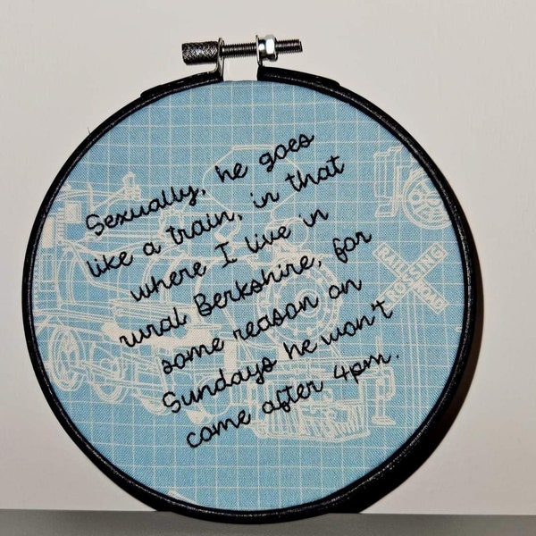 Train Quote - Beef and Dairy Network Podcast Hand Embroidery