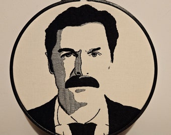 Mike Wozniak Portrait Embroidery