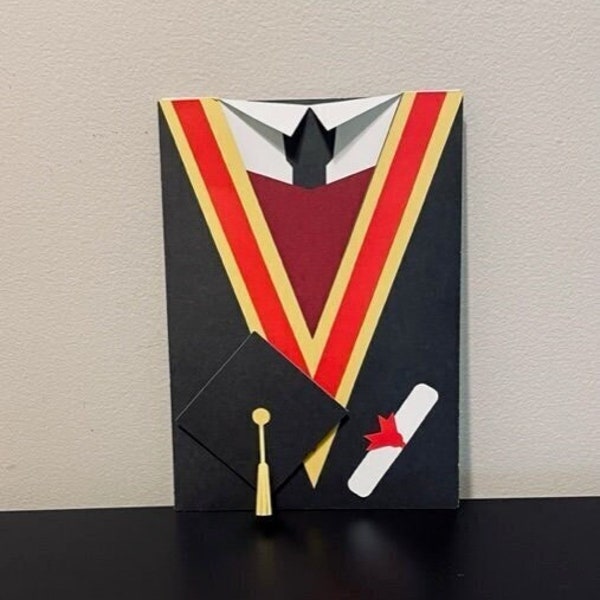 Graduation Cap and Gown Card