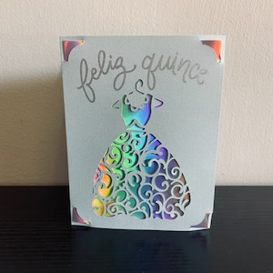 Feliz Quince Quinceanera Card- Soft Green