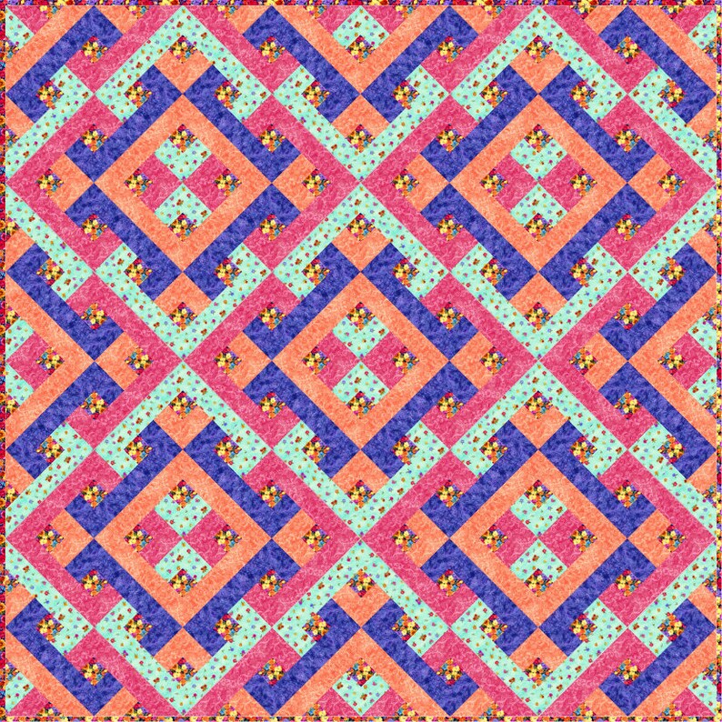 Interwoven Squared Digital Pattern - Etsy