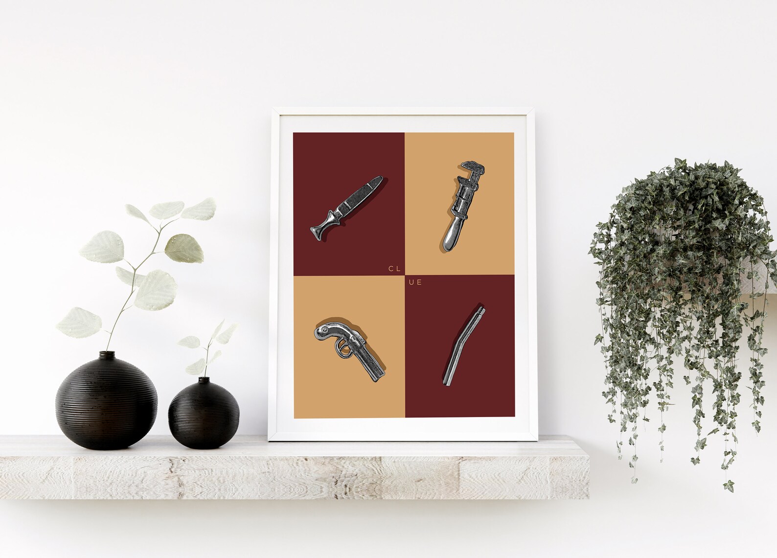 Clue Game Art Playroom Game Room Wall Decor Clue Theme Etsy