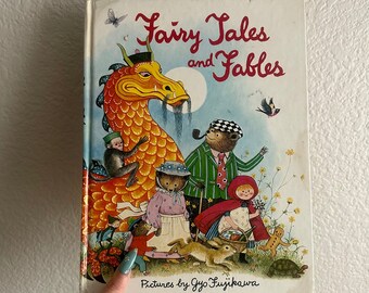 Vintage 1970 Fairy Tales and Fables Hardcover Book by Gyo Fujikawa