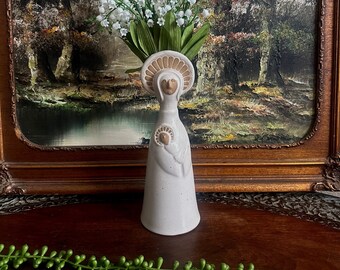 Vintage Midcentury David Stewart Lion’s Valley Madonna and Child Pottery Vase