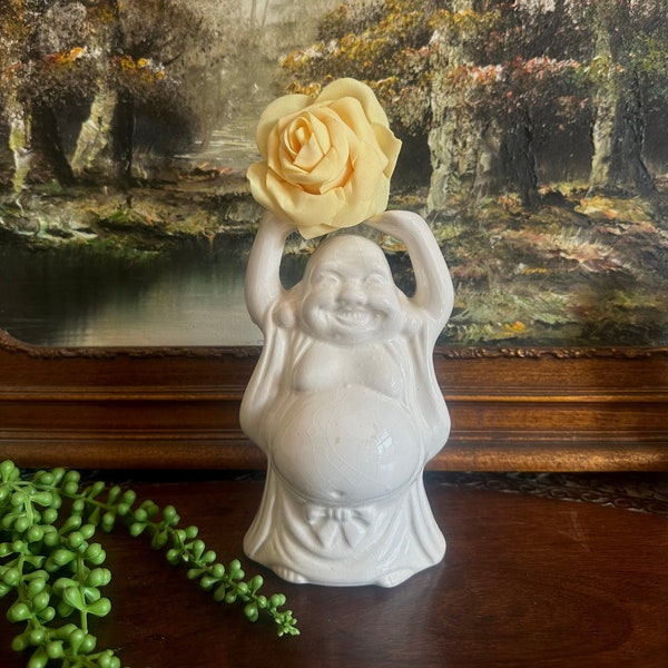 Vintage Midcentury Nippon Ceramics Happy Buddha Vase Planter