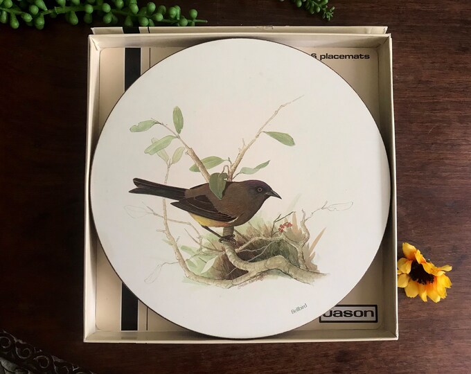 Vintage Jason New Zealand Native Birds Cork Board Placemat Collection