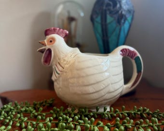 Vintage 1940’s Shawnee Pottery Chanticleer Ceramic Rooster Pitcher