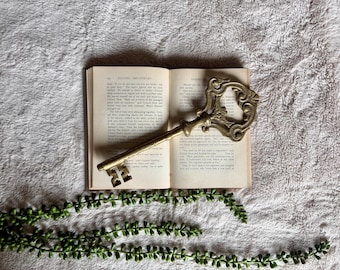 Vintage Large Ornate Brass Skeleton Key Bottle Opener