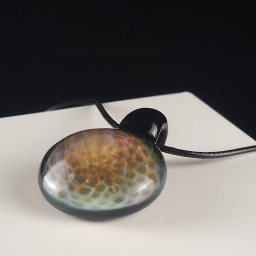 Fumed gold and silver honeycomb pendant! shops
