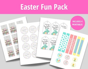 Easter Gift Tags, Cupcake toppers & Egg Holders