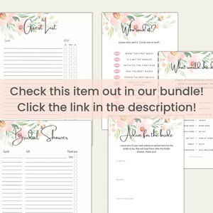 Bridal Shower Gift and Thank You List Keepsake image 5