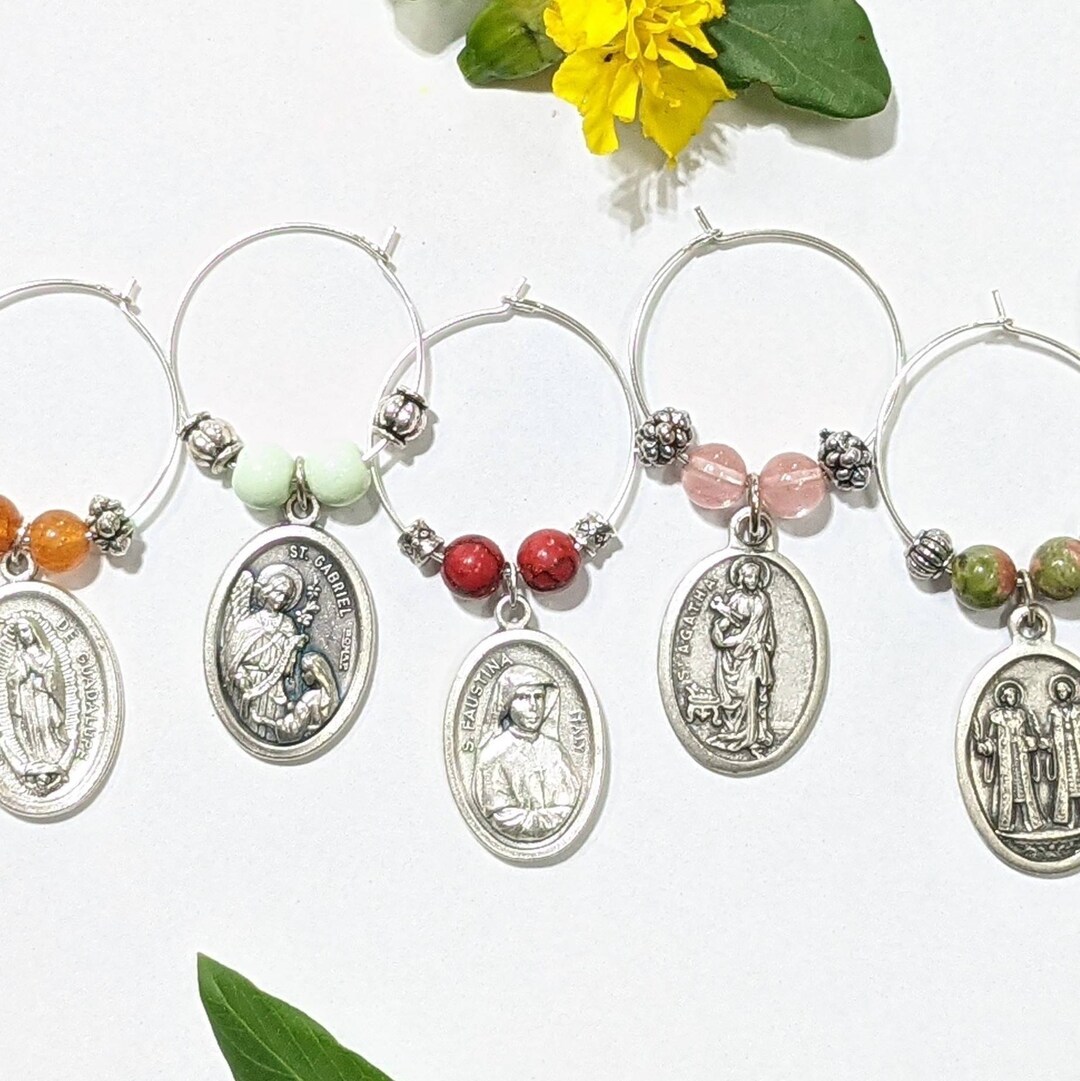 CUSTOM Individual Saint Medal Charms. Choose and Match Your Own Bead