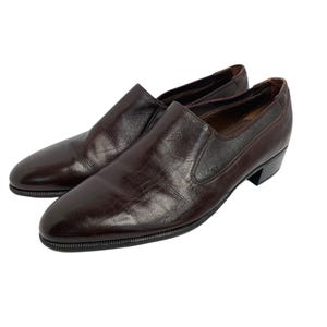 Vintage 1960s–70s Florsheim “Flexible” Slip-On Dress Shoes Style 516074 Mens Size 8.5