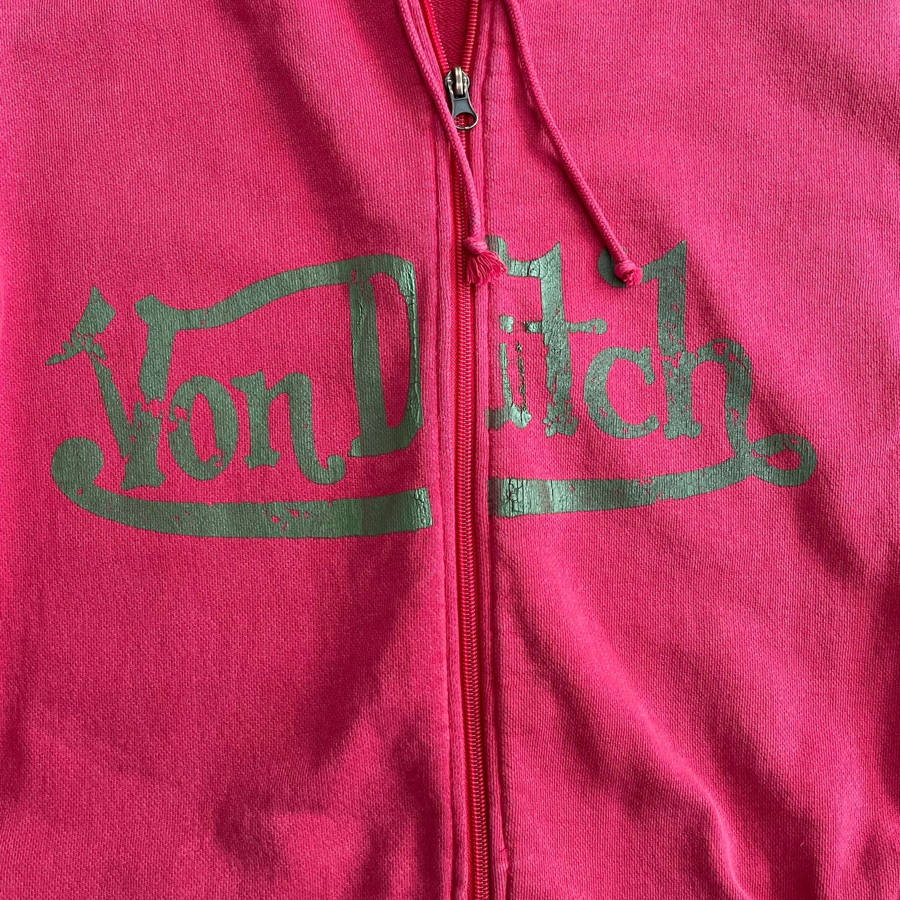 Von Dutch Vintage Kustommade Originals Men's Red Zip Front