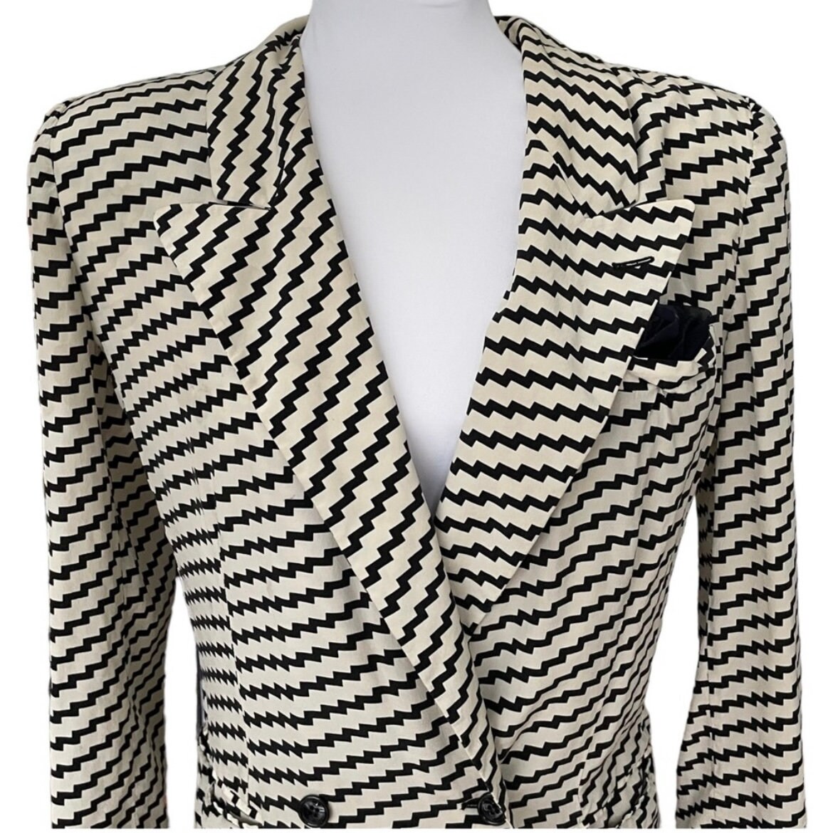 Giorgio Armani Designer Vintage 1980's Silk Blend Double