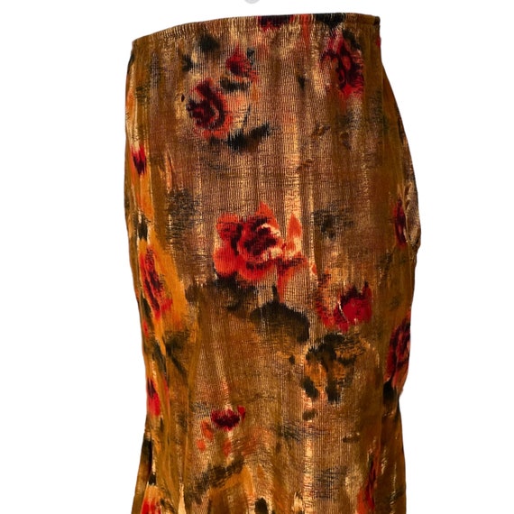 Vintage Betsey Johnson NY Floral Print Brown Cord… - image 7