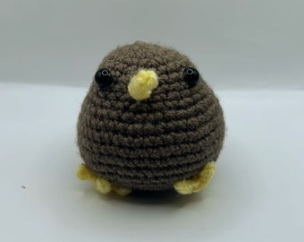 Crochet Kiwi Bird Plushie - Handmade Stuffed Animal