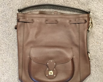 Ralph Lauren Italy Ricky Brown Leather Purse Handbag