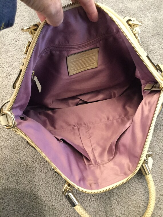 Coach Madison Lindsey Metallic Python Snakeskin P… - image 6