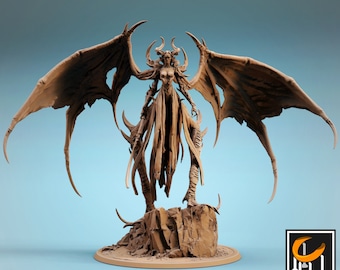 Figurine en résine à peindre de Lord of the Print - Demon Queen - Imprimé en 8K