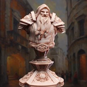 Peinta 3D - High quality 3D resin print from Peinta 3D - Paintable resin figurine from Dm Stash - Dwarven Life bust