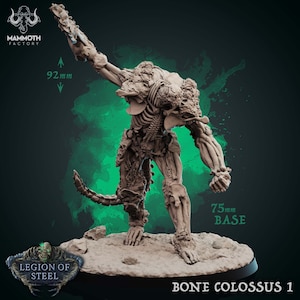 Resin figurine to paint or paint, in the world of Mammoth, the Universe Legion of Steel, Bone Colossus, Printed in 8k