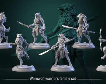 Peinta 3D - Paintable resin figurine, World of WW Tavern, Werewolf Female - [25mm]