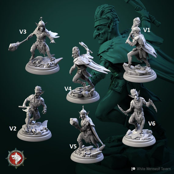 Figurine Guerrière Fantastique - Impression 3D - Peinte à La Main - 18 Cm - France