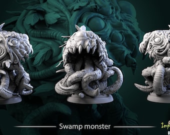 Peinta 3D – Harzfigur zum Bemalen, im Impasamble Swamps-Universum von WWT – Sumpfmonster – 8K-Druck