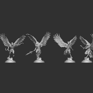 Peinta 3D - Impression 3D en resine haute qualite de Peinta3D - Figurine en r sine   peindre - Univers The Winged Warriors de chez WWT -