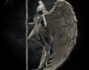 Resin figurine to paint, in the universe of Stormborn - Althea, Angel of Mending - Printed in 8k (2 scales to choose from 32mm or 75mm)