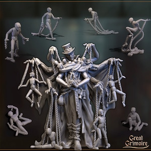Peinta 3D - High quality 3D resin printing from Peinta 3D - Resin figurine to paint, Great Grimoire Universe - Puppeteer -