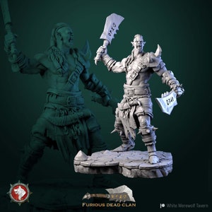 Resin figurine to paint, WWF Universe - The figurine of an Orc warrior