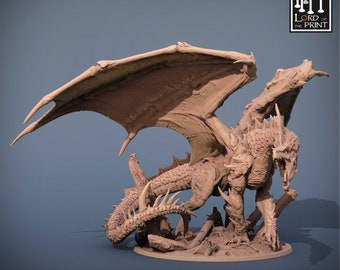 Peinta3D - Figurine en résine à peindre, dans l'univers de Reptile's Bulwark de chez Lord of the Print - GreenChromaticDragon-Imprimé en 8k