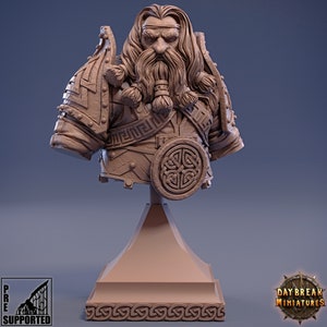 Peinta 3D - High quality 3D resin print from Peinta 3D - Resin figurine to paint, High Thane Ragnar Stoner bust