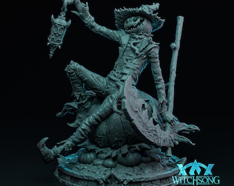 Peinta 3D - Figurine en résine à peindre, dans l'univers de Witchsong Miniatures - Lord of the Harvest - Imprimé en 8k