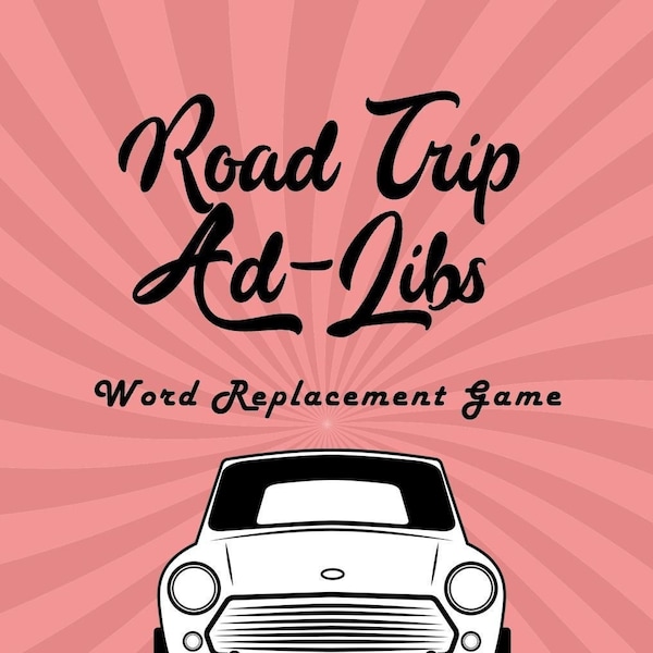 Printable Mad Libs, Mad Libs for Kids, Mad Libs for Adults, Road Trip Mad Libs, Game Night, Word Game, Road Trip Game, Digital Download,