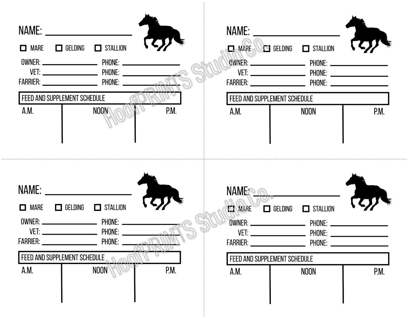 printable-horse-stall-cards-with-feed-schedule-horse-show-or-etsy