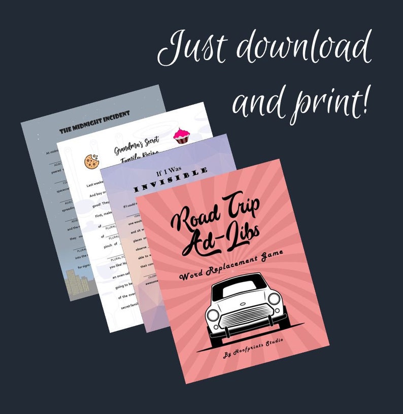Printable Mad Libs, Mad Libs for Kids, Mad Libs for Adults, Road Trip ...