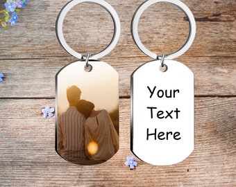 Photo Keychain, Custom Picture Keychain, Personalized Text Keychain, Gift for him, Gift For boyfriend, Gift For girlfriend, Christmas Gifts