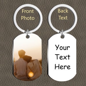 Photo Keychain, Custom Picture Keychain, Personalized Text Keychain, Gift for him, Gift For boyfriend, Gift For girlfriend, Christmas Gifts