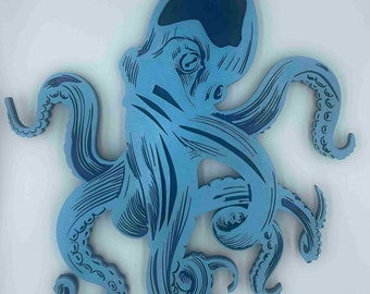 Octopus Wall Décor, Multi Layer