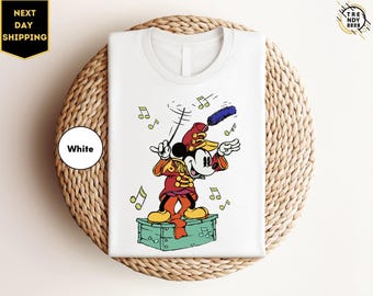 Disney Mickey and Friends The Band Concert Vintage T-Shirt, Retro Walt Disney's Mickey Mouse Tee, Disneyland Family Group Matching Shirt