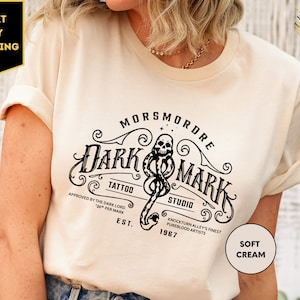 Dark Mark Tattoo Studio Shirt, Dark Mark Shirt, Book Shirt, Gift for Reader, Book T Shirt, Magic Shirt, Witchy Shirts, Wizard World Shirt