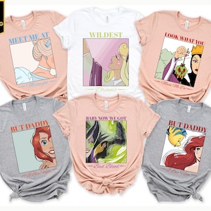 Retro Disney-prinses-shirt, aangepast prinses-shirt, Disney-reis T-shirt, Disney-prinses, cadeau Disneyworld-prinses