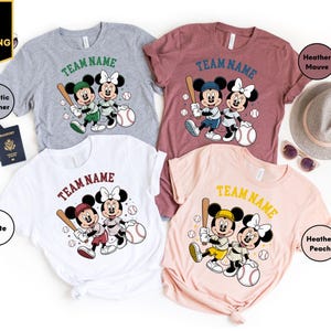 Mickey Baseball Shirt, Minnie Baseball Tee, Minnie and Mickey Softball Shirt, Disney World Baseball Shirt, Baseball Lover Tee